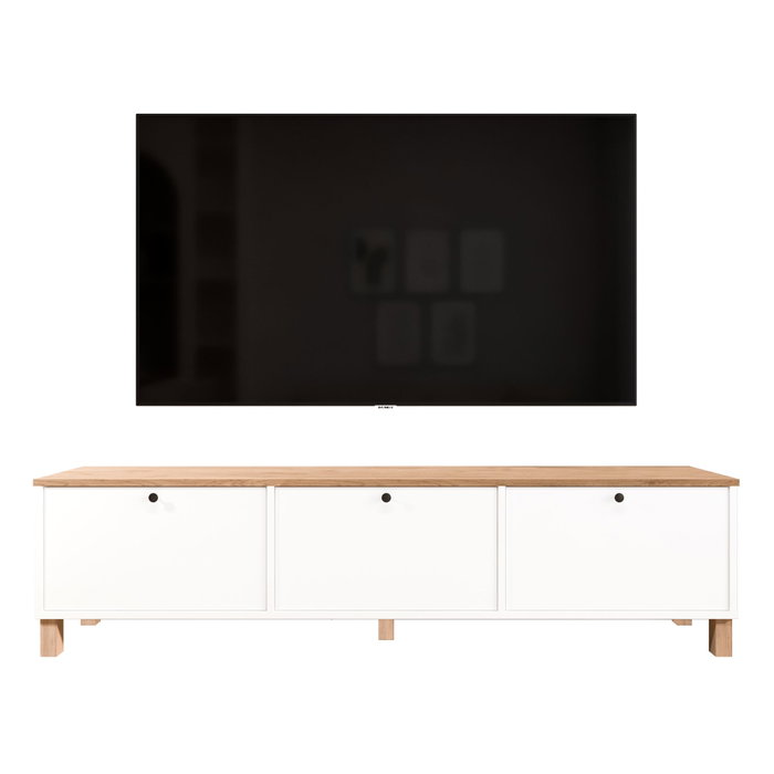 Hanah Home Nord - ND6-SW Soporte para TV Blanco y Roble Hanah Home Nord - ND6-SW Soporte para TV Blanco y Roble